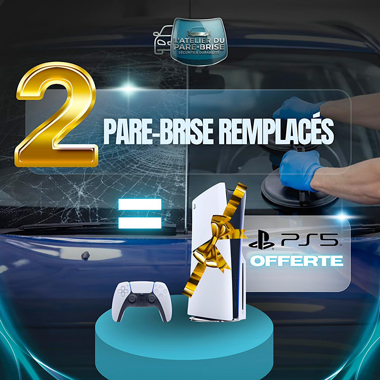 PS5 offerte pour 2 pare-brise remplacés
